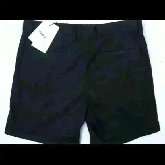 $145 NWT THEORY ZAINE GDS 7" BLACK PATTON MEN 40 CHINO SUPIMA COTTON TWILL SHORT - Picture 4 of 7